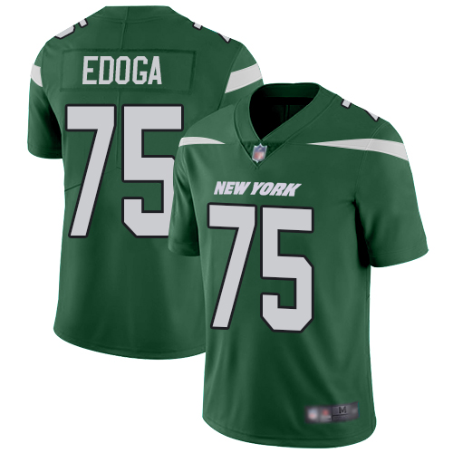 New York Jets Limited Green Youth Chuma Edoga Home Jersey NFL Football 75 Vapor Untouchable